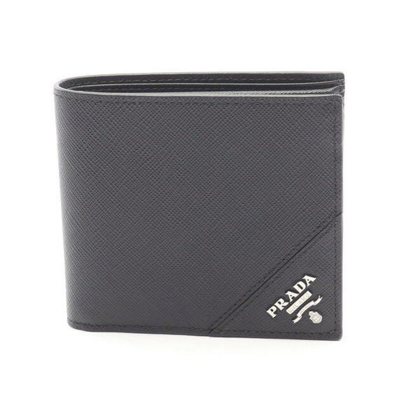 Prada SAFFIANO Bifold Wallet Leather Black - Picture 1 of 5